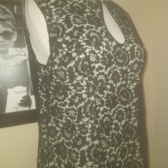 50s vintage Pinup girl Lace Keyhole top Large - Picture 3 of 8